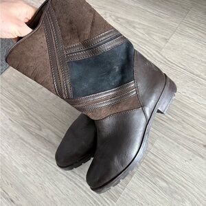 Made in Italy Brown and Black geniuine Leather Boots